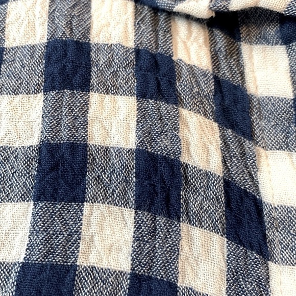 Jane + Delancey Shirt Button Down Short Sleeve Women Blue White Small - Picture 7 of 7